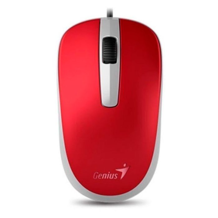 Mouse Genius Alámbrico Usb Dx-120 Rojo