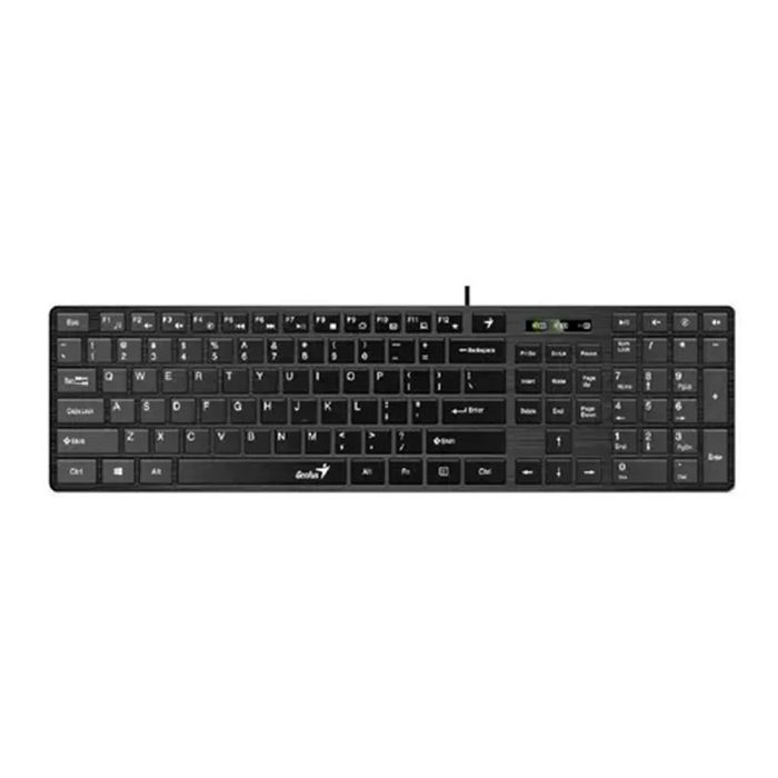 Teclado GENIUS Slimstar 126 QWERTY Numérico COLOR Negro