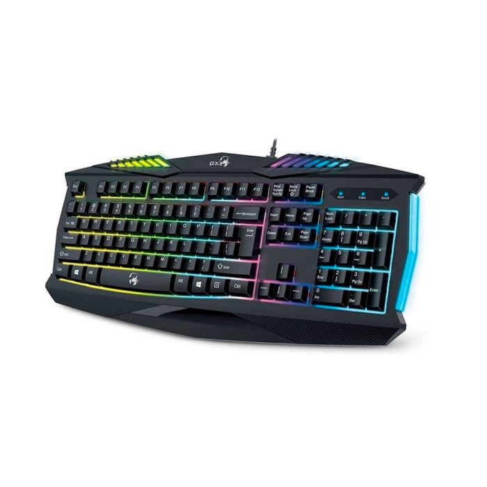 Teclado gamer genius, Iluminación led con 7 colores