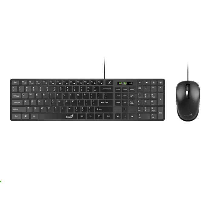 Combo Teclado GENIUS + Mouse SlimStar C126 Alambrico USB COLOR Negro