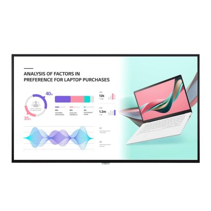 Monitor Industria 65/ WEB OS /3840x2160/500 nit/Quad Core SoC/Portrait & Landscape/Built in wifi/ 24x7 / PIP & PBP / Inclinacion 30 grados/ IP5X/ Haze (antireflejo)  28%/ / 3 años de garantia