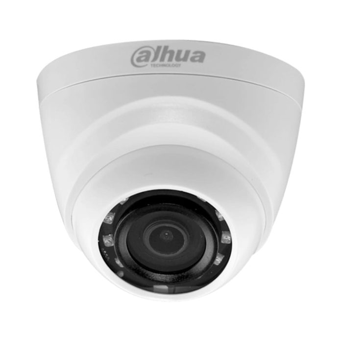 Camara Dahua Domo,2MP, Lente fijo 2,8mm, 4en1 (CVI/TVI/AHD/CVBS), Plastico, IR20m, 12VDC.