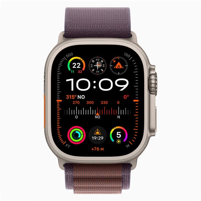 Apple Watch Ultra 2 (GPS + Cellular) - Caja de titanio de 49 mm - Correa Loop Alpine índigo - Talla M