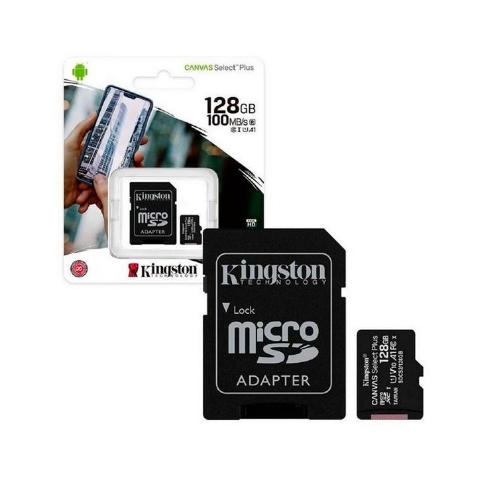 Memoria Micro SD KINGSTON Canvas Select Plus 128GB COLOR Negro