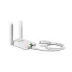 Adaptador de Red TPLINK de Alta Ganancia USB 300Mbps Antenas Externas COLOR Blanco