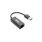 Adaptador de Red NIC USB 3.0 a Gigabit Ethernet, 10Mbps / 100Mbps / 1000Mbps, Negro