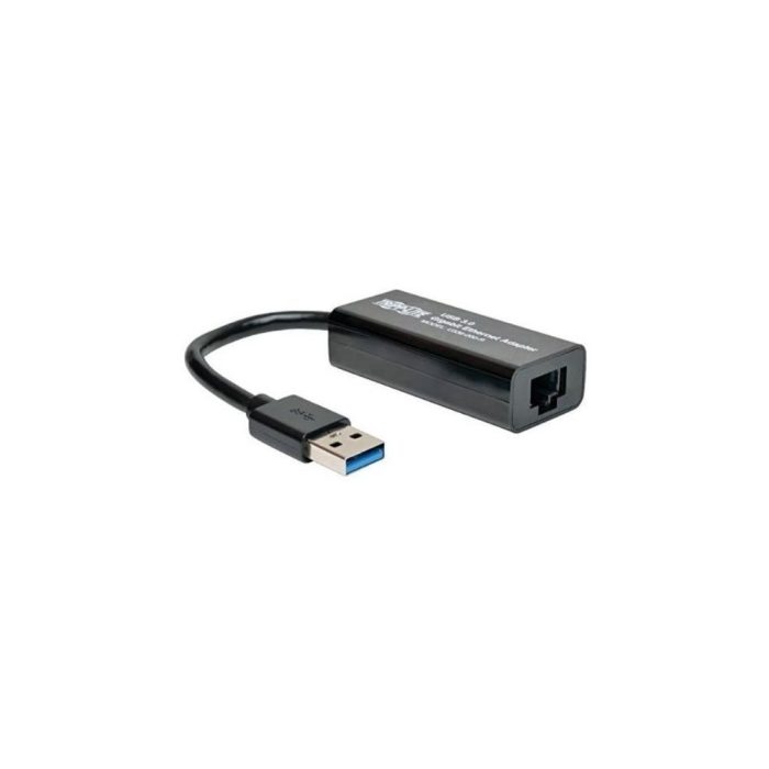 Adaptador de Red NIC USB 3.0 a Gigabit Ethernet, 10Mbps / 100Mbps / 1000Mbps, Negro