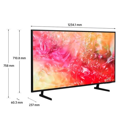 Televisor Samsung FLAT LED Smart TV 55 pulgadas Crystal UHD 4K  /3,840 x 2,160 /HDR / DVB-T2 /LAN /WIFI 5 / Bluetooth 5.2 / Google Meet / AirPlay 2 /modo ambiente/ Modo Juego/ HDMI x 3/ USB x1 /abre y edita archivos de Office/ Garantía 1 año, Ficha técnica completa en www.samsung.com.co