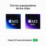 MacBook Pro de 16 pulgadas: Chip M3 Pro de Apple con CPU de 12 núcleos y GPU de 18 núcleos, 18 GB, 512 GB SSD - Negro espacial