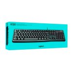 Teclado LOGITECH K120 QWERTY COLOR Negro