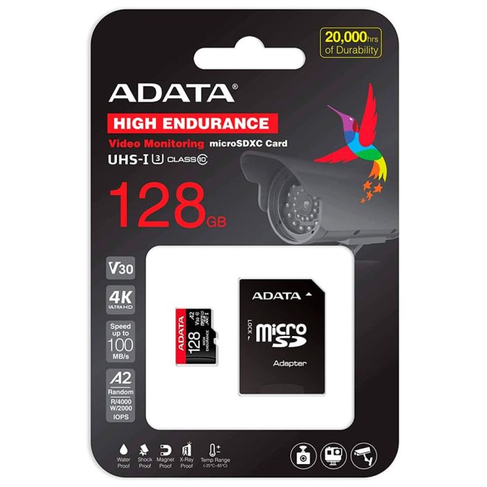 Memoria Micro SD ADATA 128GB DXC/SDHC UHS - Alta Resistencia V30