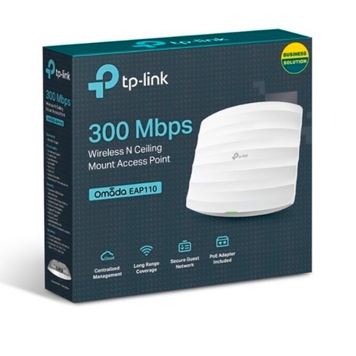 Punto de Acceso TPLINK Inalámbrico Montaje Techo N 300Mbps COLOR Blanco