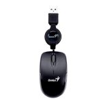 Mouse Genius, con entrada USB, optico retractil negro