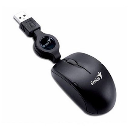 Mouse Genius, con entrada USB, optico retractil negro