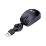 Mouse Genius, con entrada USB, optico retractil negro