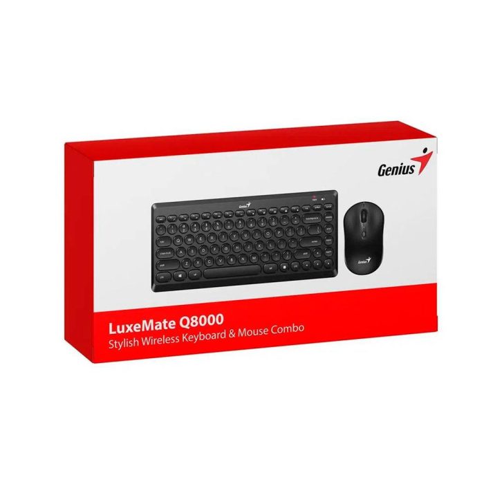 Combo Teclado GENIUS + Mouse LuxeMate Q8000 Inalambrico COLOR Negro