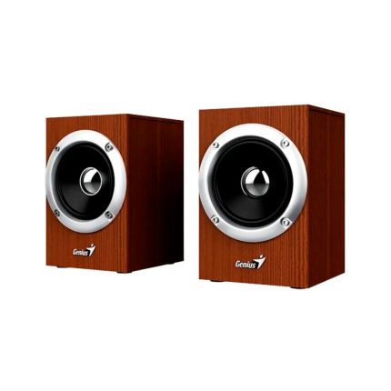 Parlantes estereo Genius SP-HF280 USB de Madera