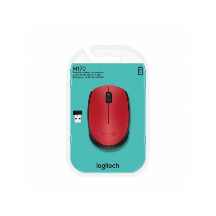 Mouse M170 Logitech Inalámbrico Rojo