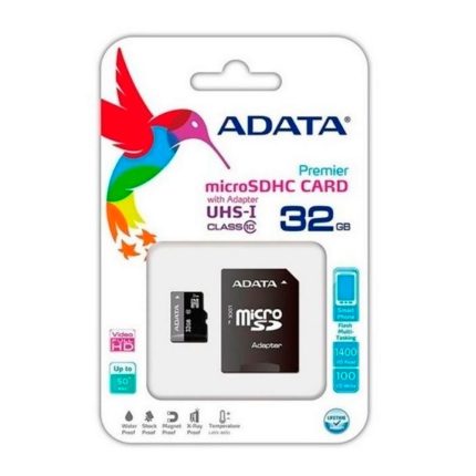 Memoria Micro SD Adata con Adaptador SD Class 10UHS 32GB