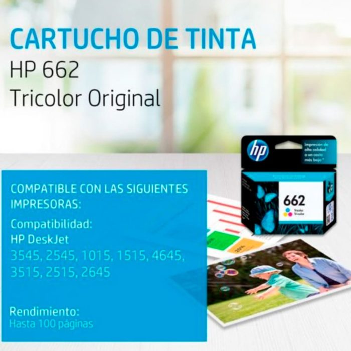 Cartucho HP tricolor 662 Deskjet