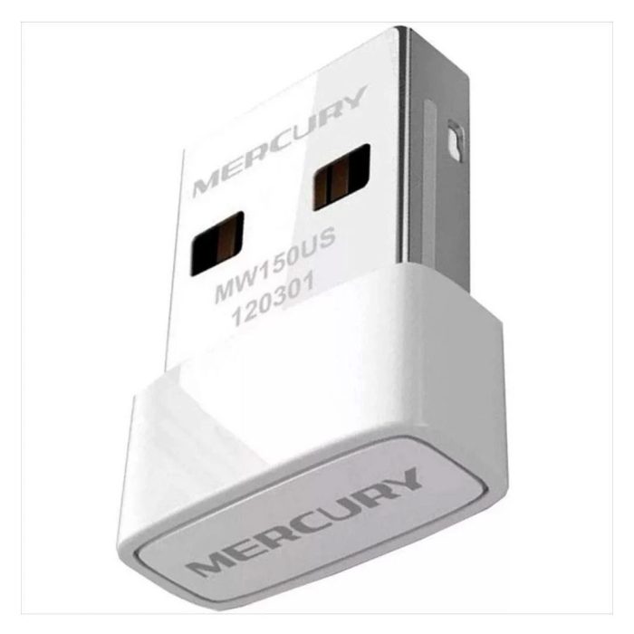 Adaptador Nano MERCUSYS USB 2.0 Inalámbrico de 150Mbps COLOR Blanco