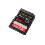 Tarjeta SD SanDisk Extreme PRO 64GB SDXC UHS-I Hasta 200 Mb/s C10,U3,V30