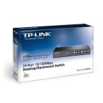 Switch TP-LINK NO administrable 24 puertos Fast Ethernet de Escritorio COLOR Negro