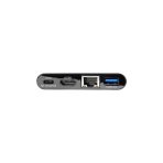 Adaptador Multipuerto USB C, 4K HDMI, Puerto USB A, GbE, Carga PD de 60W, HDCP, Negro