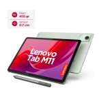 Tablet Lenovo M11 TB330XU Pantalla 11 Pulgadas WUXGA Conectividad Wifi y LTE Memoria 4GB + Almacenamiento 128GB Color Verde Incluye Estuche y Lapiz