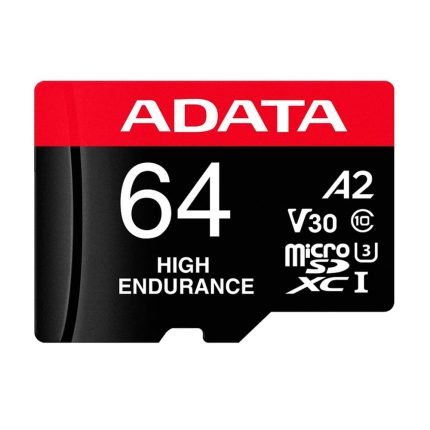 Micro SD ADATA 64GB Clase 10 Alta Resistencia + Adaptador