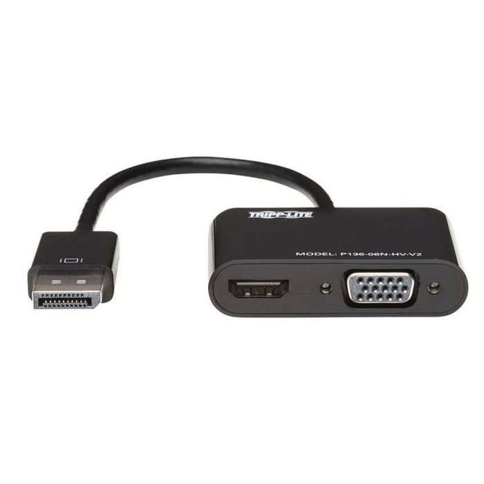 Adaptador EATON Convertidor Todo En Uno DisplayPort A VGA/HDMI COLOR Negro