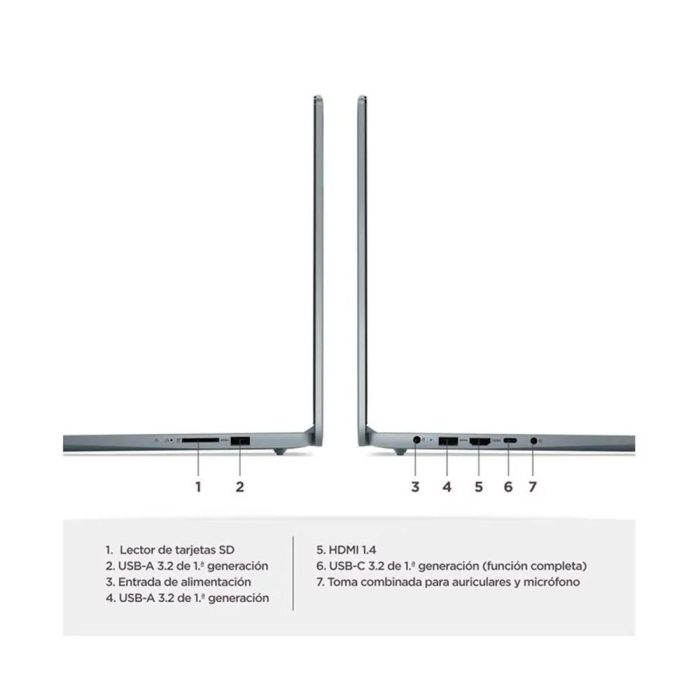 Portátil Lenovo IP Slim 3 15IRH8 Intel Core i7 13620H 15,6 Pulgadas FHD Memoria 16GB Estado Solido 512GB Windows 11 Home con Lector de Huella Color Gris