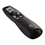 APUNTADOR R800 Logitech Wireless Receptor USB Compatible Win-Mac Laser Verde Alcance 30Metros Batería AAA Con Indicador Garantía 1Año-NEGRO