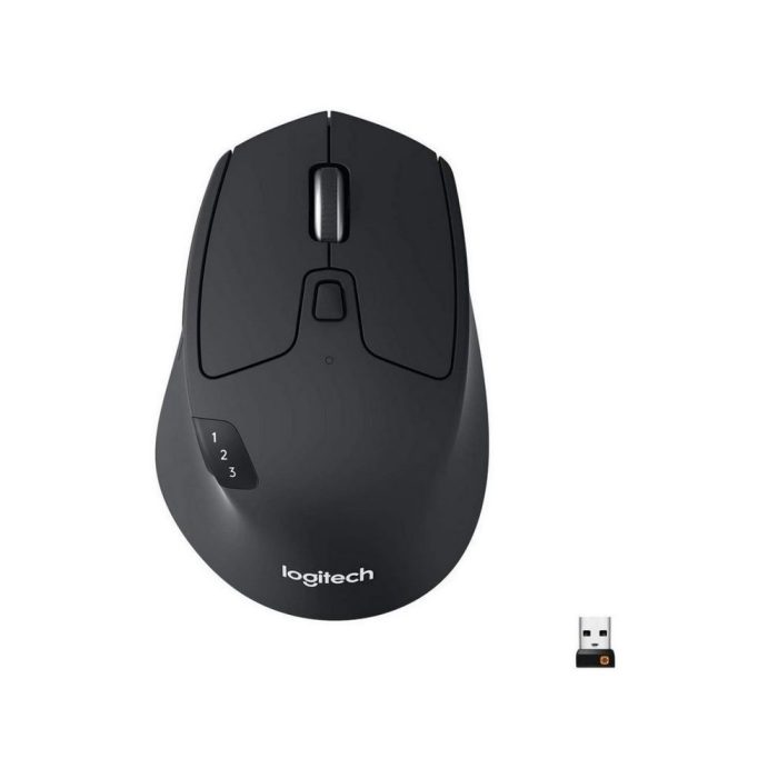 MOUSE M720 TRIATHLON Logitech Bluetooth/Wireless Receptor Compatible Win-Mac-Unifying MultiDispositivo FLOW Garantía 1Año-NEGRO