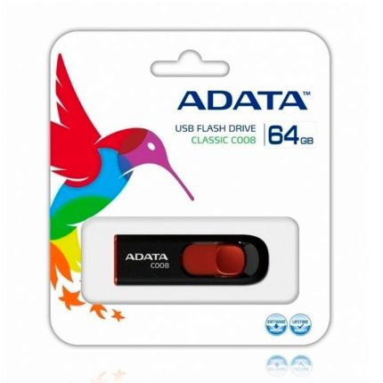 ADATA Memoria USB 2.0 64GB Retractil COLOR Negra