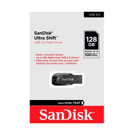 Memoria Usb SANDISK Ultra Shift 3.0 128GB COLOR Negro