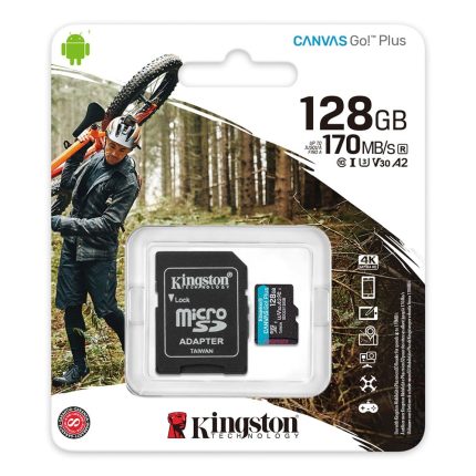 Memoria KINGSTON Micro Sd Canvas Go Plus Card + ADP 128GB