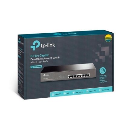 Switch TP-LINK PoE de 8 Puertos Gigabit COLOR Negro