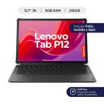 Tablet Lenovo P12 TB370U Pantalla 12,7 Pulgadas 3K Conectividad Solo Wifi Memoria 8GB + Almacenamiento 256GB Color Gris Incluye Teclado y Lapiz