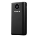 Power Bank 20000mAh Negra digital /2 puertos usb quick charge + 1 Puerto Tipo C Salida + 1 Puerto Tipo C Entrada