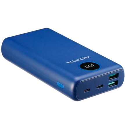 Power Bank 20000mAh azul digital /2 puertos usb quick charge + 1 Puerto Tipo C Salida + 1 Puerto Tipo C Entrada