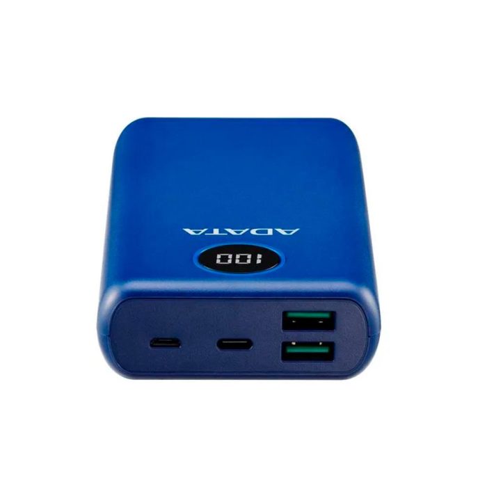 Power Bank 20000mAh azul digital /2 puertos usb quick charge + 1 Puerto Tipo C Salida + 1 Puerto Tipo C Entrada