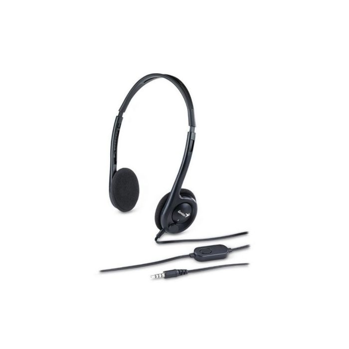 Audífono diadema GENIUS HS-200C 2 Plug 3.5mm Negro con Micrófono