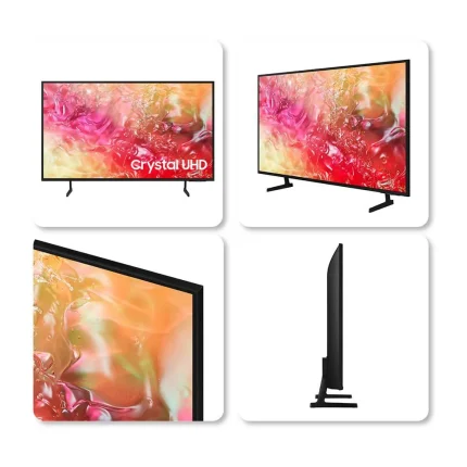 Televisor Samsung FLAT LED Smart TV 65 pulgadas Crystal UHD 4K  /3,840 x 2,160 /HDR / DVB-T2 /LAN /WIFI 5 / Bluetooth 5.2 / Google Meet / AirPlay 2 /modo ambiente/ Modo Juego/ HDMI x 3/ USB x1 /abre y edita archivos de Office/ Garantía 1 año, Ficha técnica completa en www.samsung.com.co