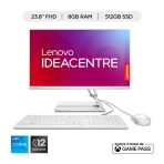 Todo en uno Lenovo IC 3 24IAP7 Intel core i5 12450H 23,8 Pulgadas FHD Memoria 8GB Estado Solido 512GB Linux Blanco