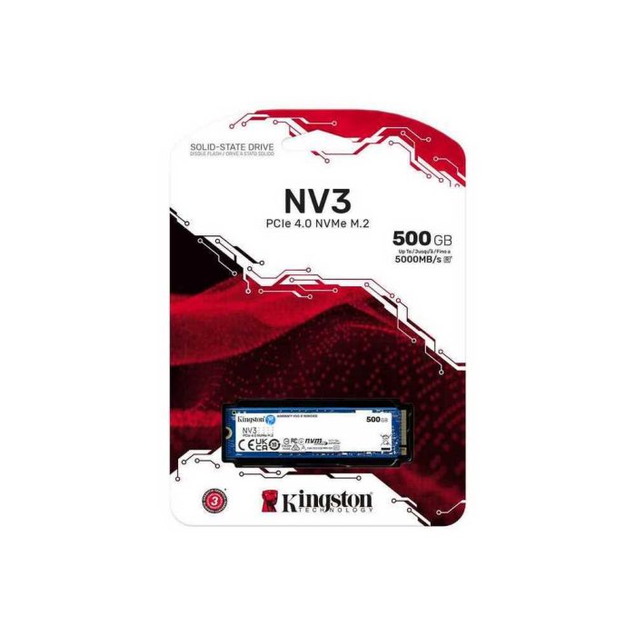 Unidad de estado solido ssd kingston 500G NV3 M.2 2280 PCIe 4.0 NVMe