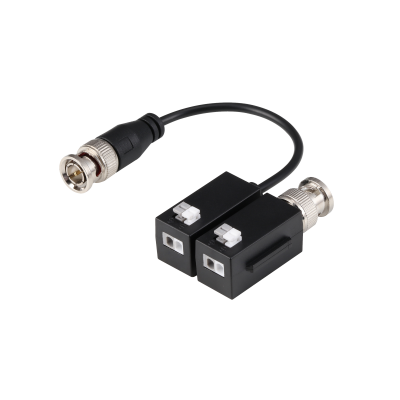 Video Balun pasivos 4K que transmiten video de hasta 8MP a 200 metros. Compatibles con resoluciones 720P, 1080P, 4MP, 5MP y 4K en formatos HDCVI, TVI, AHD y CVBS. Ideales para vigilancia en alta resolución y largas distancias.