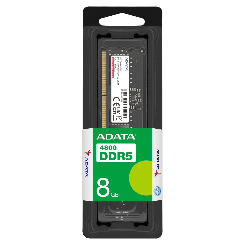 MEMORIA ADATA  RAM PORTATIL DDR5 8GB BUS 4800 MEMORIA ADATA RAM PORTATIL DDR5 8GB BUS 4800