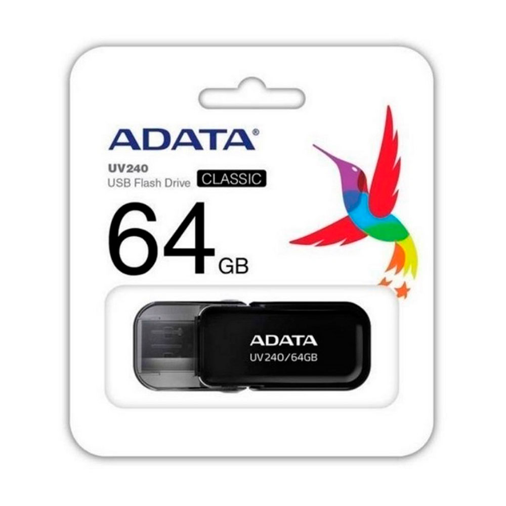 ADATA Memoria USB 2.0 UV240 64GB COLOR Negra ADATA Memoria USB 2.0 UV240 64GB COLOR Negra