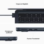 13-inch MacBook Air: Apple M2 chip with 8-core CPU and 8-core GPU, 16GB, 256GB - Midnight